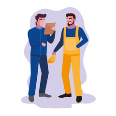 Avatar cartoon engineer men design