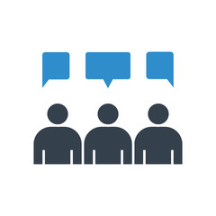 community concept, people and speech bubble icon