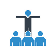 business people. leadership and teamwork concept icon.