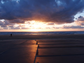 North Sea beach in the later afternoon (Zandvoort aan Zee, North Holland, The Netherlands)	