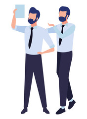 Businessmen partners with documents