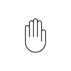 hand icon vector on white background editable. Stop hand logo Vector.