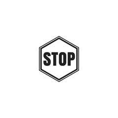 Hand blocking icon sign stop. Stop hand logo Vector illustration