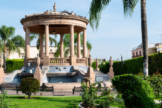 La Piedad Michoacan, Mexico - Junio 09, 2019: Plaza principal