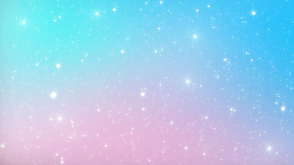 Holographic Abstract Kawaii universe princess colors Fantasy Pastel Fairy rainbow stars and blurs background. 