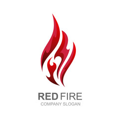 fire logo with simple and modern look, logo ready to use