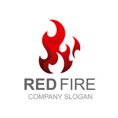 fire logo with simple and modern look, logo ready to use