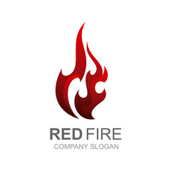 fire logo with simple and modern look, logo ready to use