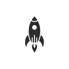 Rocket icon vector. Rocket symbol illustration isolated sign. Rocket logo design inspiration