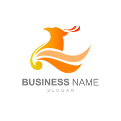 eagle logo is flying and simple, logo ready to use