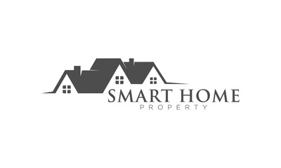 Smart home icon logo