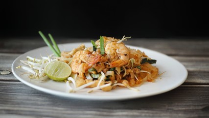 Thai street food, Fried noodles (Pad Thai)