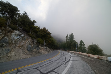 Landscapes off the Angeles crest highway a few miles from los angeless