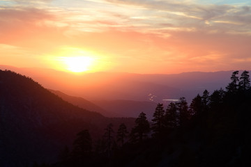 Landscapes off the Angeles crest highway a few miles from los angeless