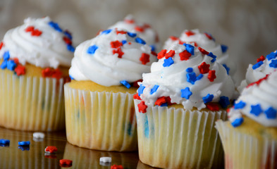 July 4th Celebration Cup Cakes