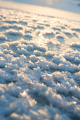 snow desert in the mountains