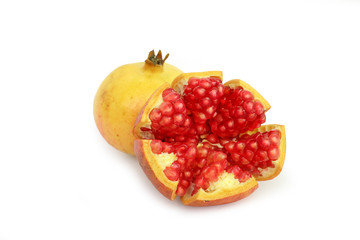 Pomegranate isolated on white background 