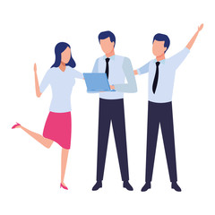 Fototapeta premium Business coworkers with office supplies