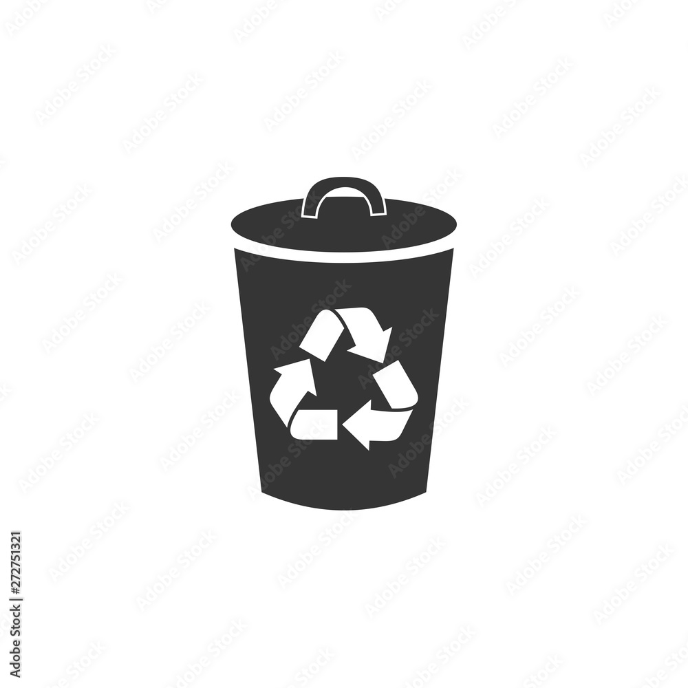 Poster trash icon vector. trash symbol on white background editable