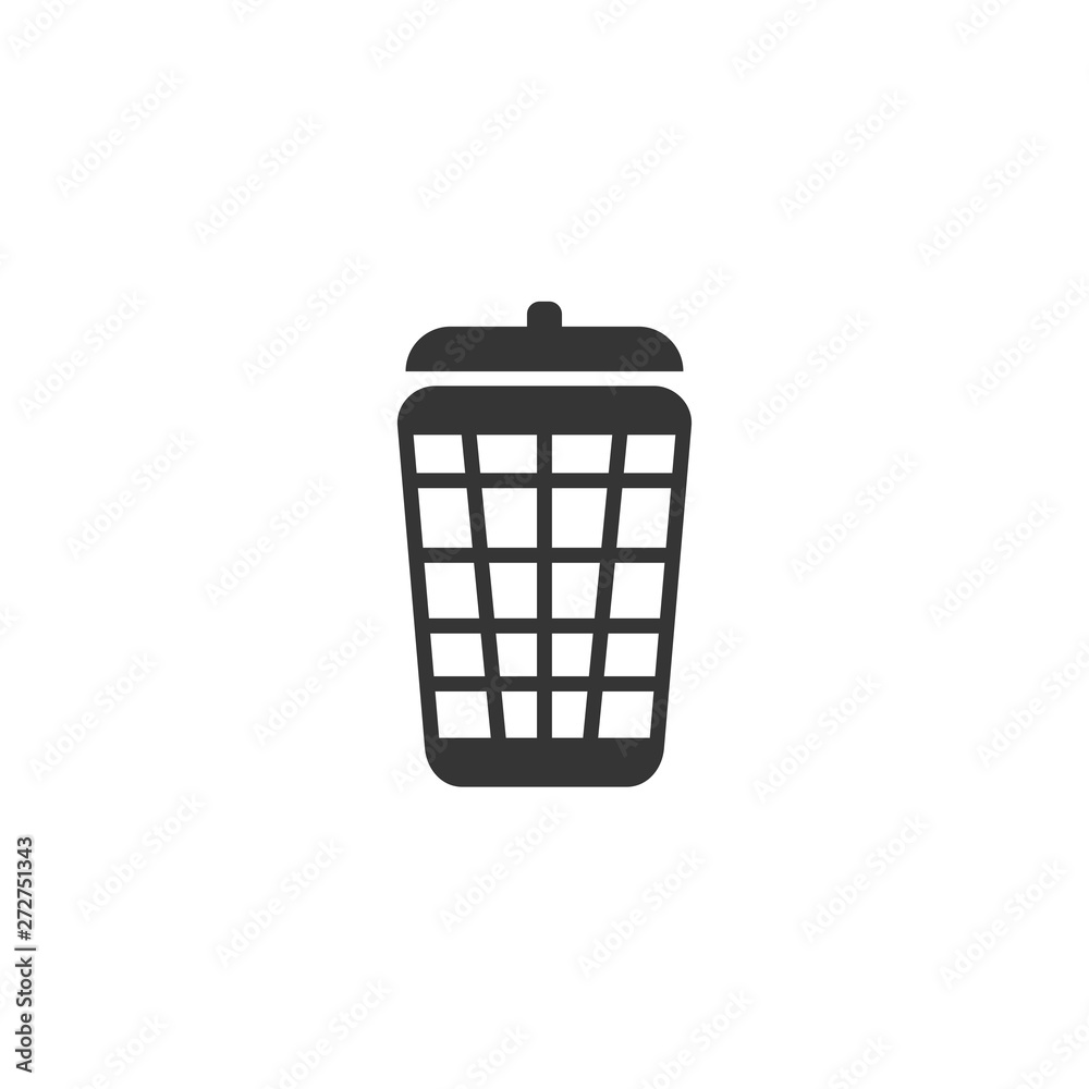 Poster trash icon vector. trash symbol on white background editable