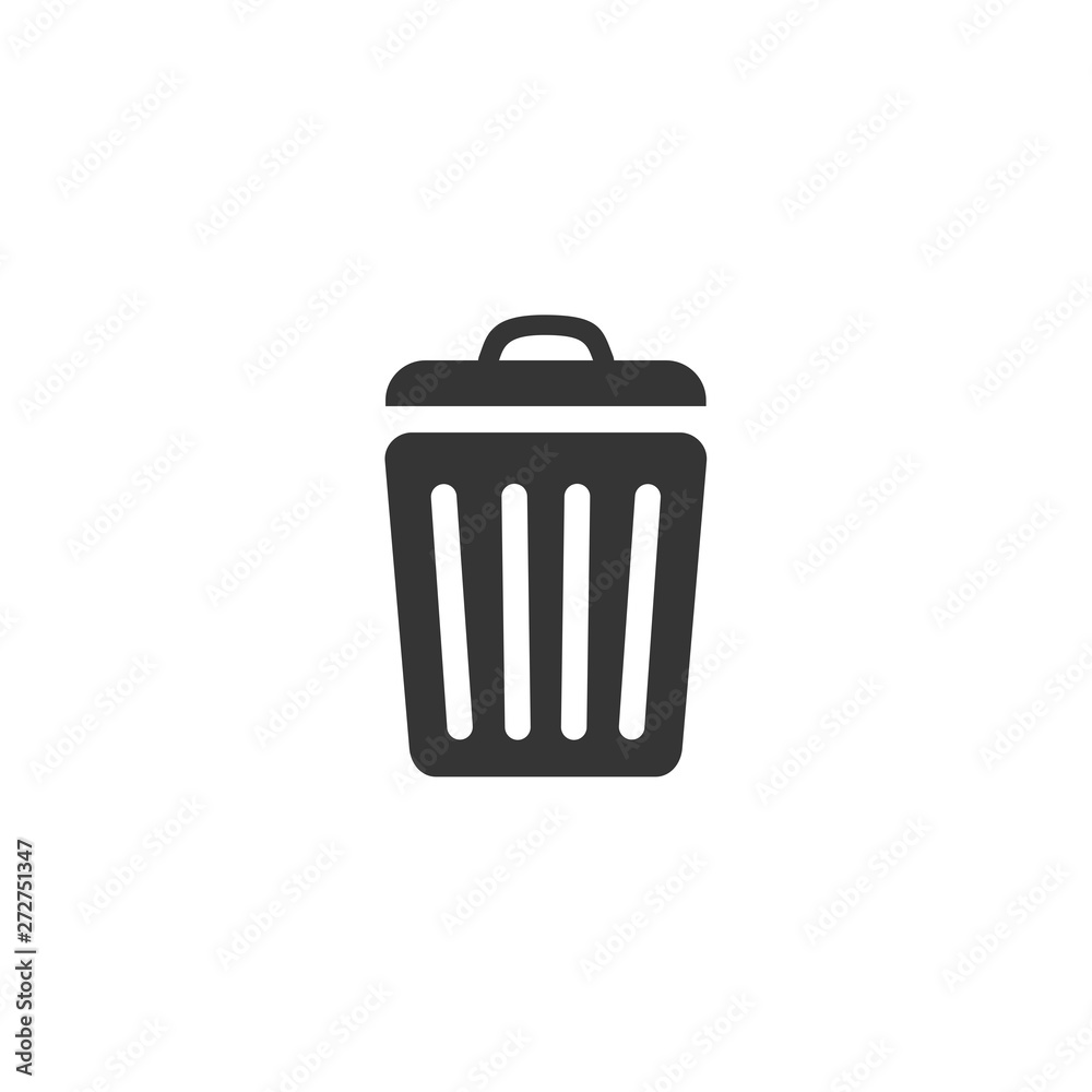 Aufkleber trash icon vector. trash symbol on white background editable