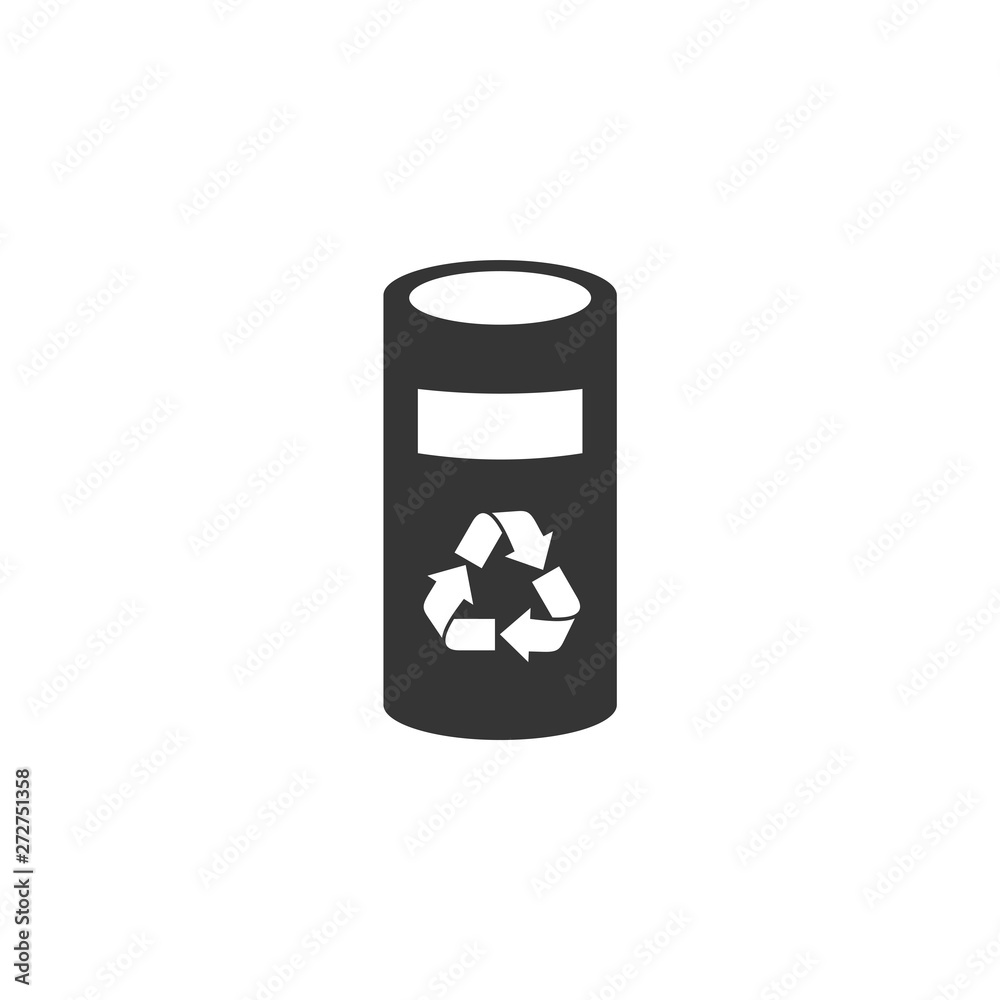 Poster trash icon vector. trash symbol on white background editable