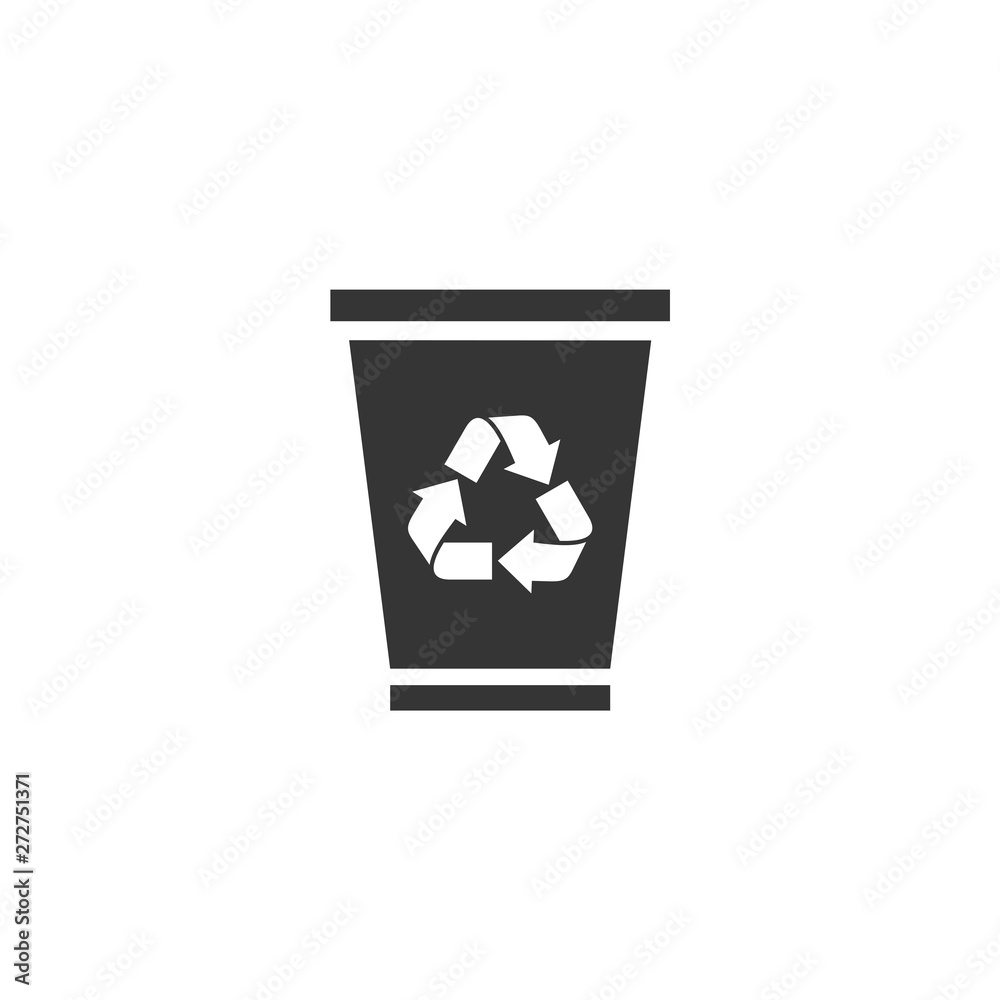 Aufkleber trash icon vector. trash symbol on white background editable