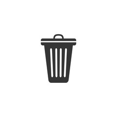 trash icon vector. trash symbol on white background editable