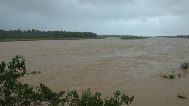 Swollen River After Tropical Storm Dumps Heavy Rain - Sarika