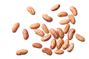 Obraz premium red kidney beans isolated on white background. top view