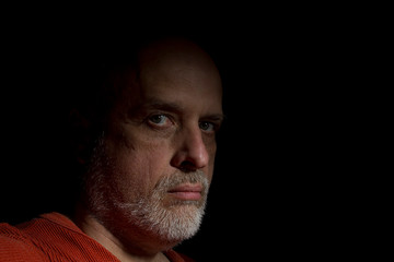 Fototapeta premium Portrait of a gray-haired man