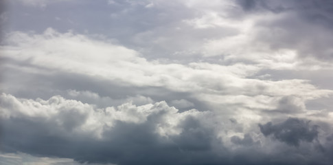Panorama clouds and sky in the rainy season
