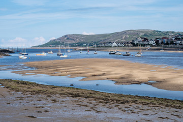 10/06/2019 Colwyn Bay in North Wales showing boats in the harbour in early June