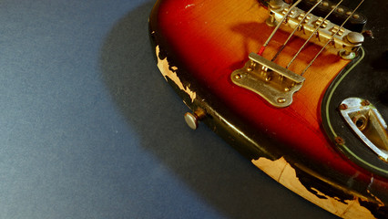 bass guitar . color background