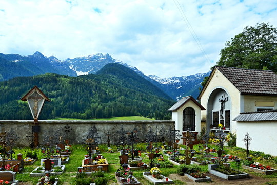 Austrian Alps-view from cemetery in Maria Luggau