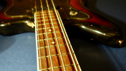 bass guitar . color background