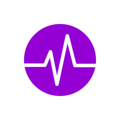 heart, human, vector, medical,pulse, beat, wave, heartbeat violet color  icon