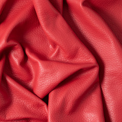 Closeup of color leather material texture background