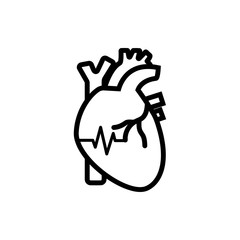 heart, human, vector, medical,pulse, beat, wave, heartbeat icon