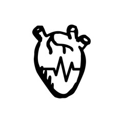 heart, human, vector, medical,pulse, beat, wave, heartbeat icon