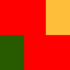 Color contrast modernist z-symbol, reg green yellow blue
