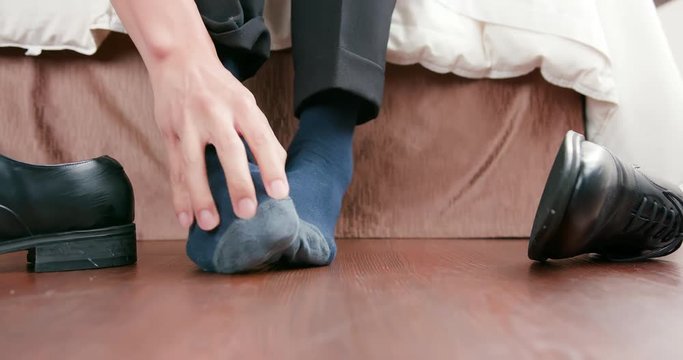 man with athlete foot