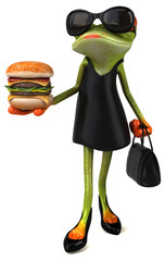 Fun frog - 3D Illustration