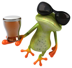 Fun frog - 3D Illustration