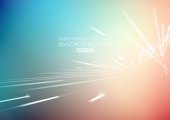 Lines abstract on blurred colorful background