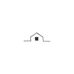 A house silhouette, vector hand drawn icon. Property rental theme.