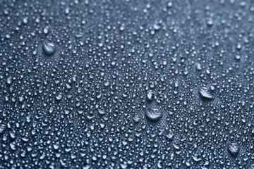 water drops on the fabric substrate macro