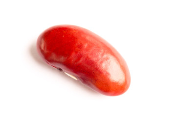 Red beans on white background
