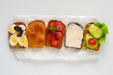 five energetic nutritious summer burgers or sandwiches with different fillingss