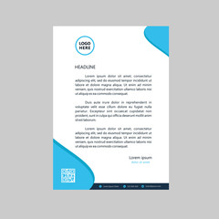 modern navy blue letterhead template design